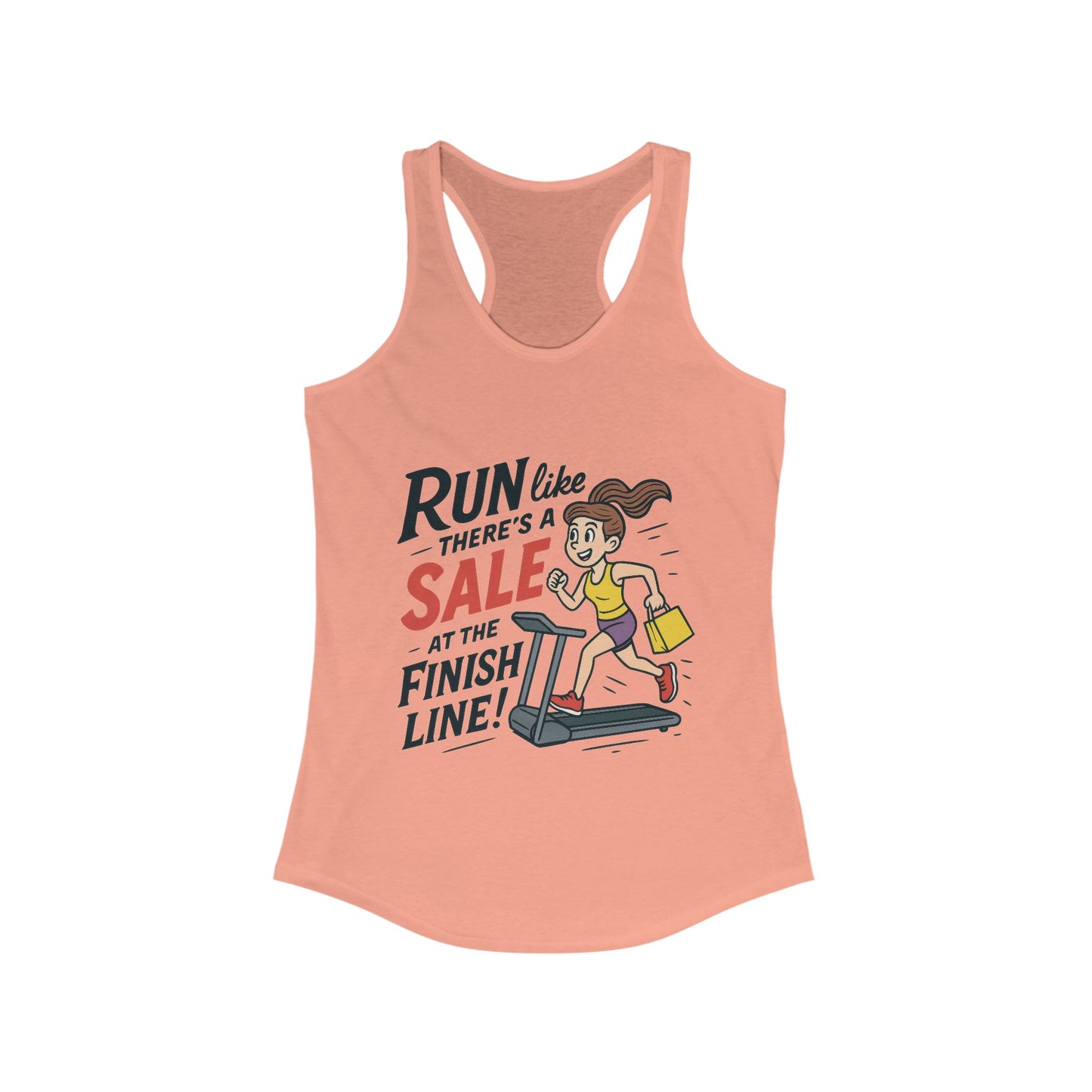 Motivational Fitness Tank Top, Workout Shirt, Gym Tank, Funny Exercise Top, Funny Shopping and Running Tee, Treadmill Runner Shirt for Her