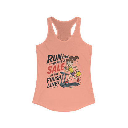 Motivational Fitness Tank Top, Workout Shirt, Gym Tank, Funny Exercise Top, Funny Shopping and Running Tee, Treadmill Runner Shirt for Her
