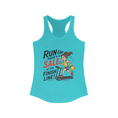 Motivational Fitness Tank Top, Workout Shirt, Gym Tank, Funny Exercise Top, Funny Shopping and Running Tee, Treadmill Runner Shirt for Her