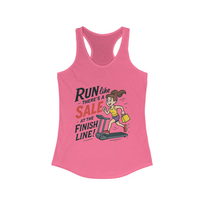 Motivational Fitness Tank Top, Workout Shirt, Gym Tank, Funny Exercise Top, Funny Shopping and Running Tee, Treadmill Runner Shirt for Her