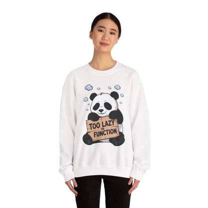 Panda Lazy Crewneck Sweatshirt - Funny Gift for Relaxation, Cute Animal Apparel for Cozy Days, Perfect for Fall and Winter