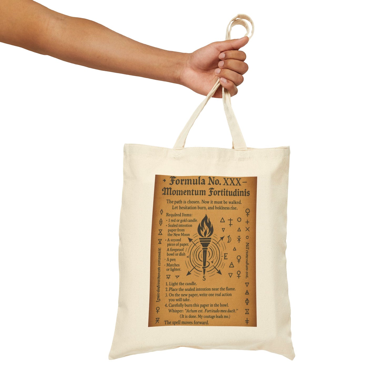 First Quarter Moon Spell, Momentum Ritual Grimoire Page, Witchy Lunar Art Bag, Gift for Witchy Vibes, Astrology Lover Gift