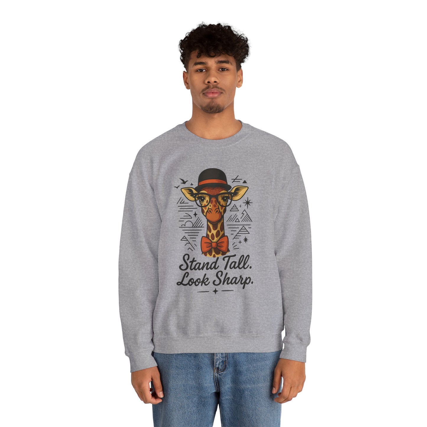 Stylish Giraffe Sweatshirt - Stand Tall, Look Sharp, Unisex Sweater for Animal Lovers, Cozy Gift, Fun Fashion for All Seasons
