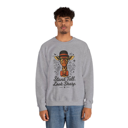 Stylish Giraffe Sweatshirt - Stand Tall, Look Sharp, Unisex Sweater for Animal Lovers, Cozy Gift, Fun Fashion for All Seasons