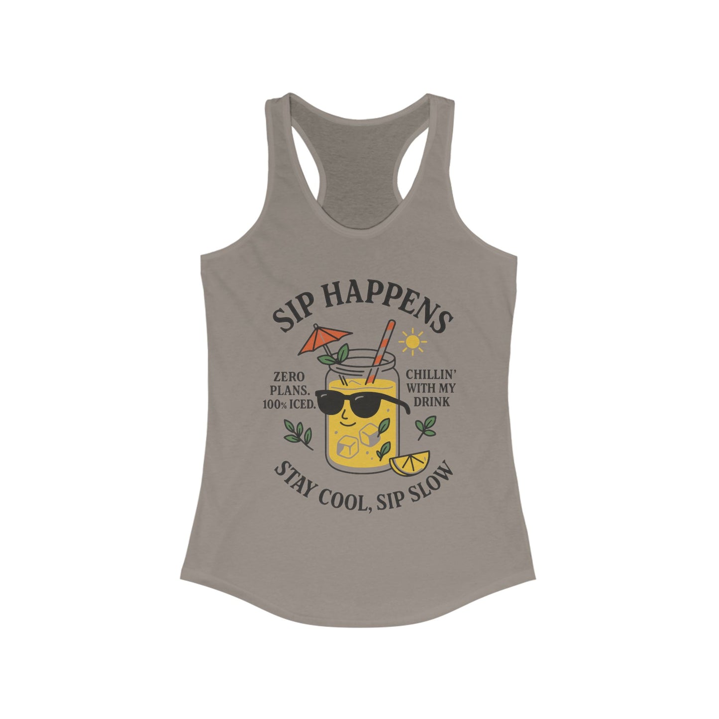 Sip Happens Womens Tank , Funny Summer Drink Graphic Tee, Stay Cool Sip Slow Lemonade Shirt, , Beach Wear, BBQ Parties, Poolside Fun
