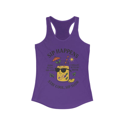 Sip Happens Womens Tank , Funny Summer Drink Graphic Tee, Stay Cool Sip Slow Lemonade Shirt, , Beach Wear, BBQ Parties, Poolside Fun