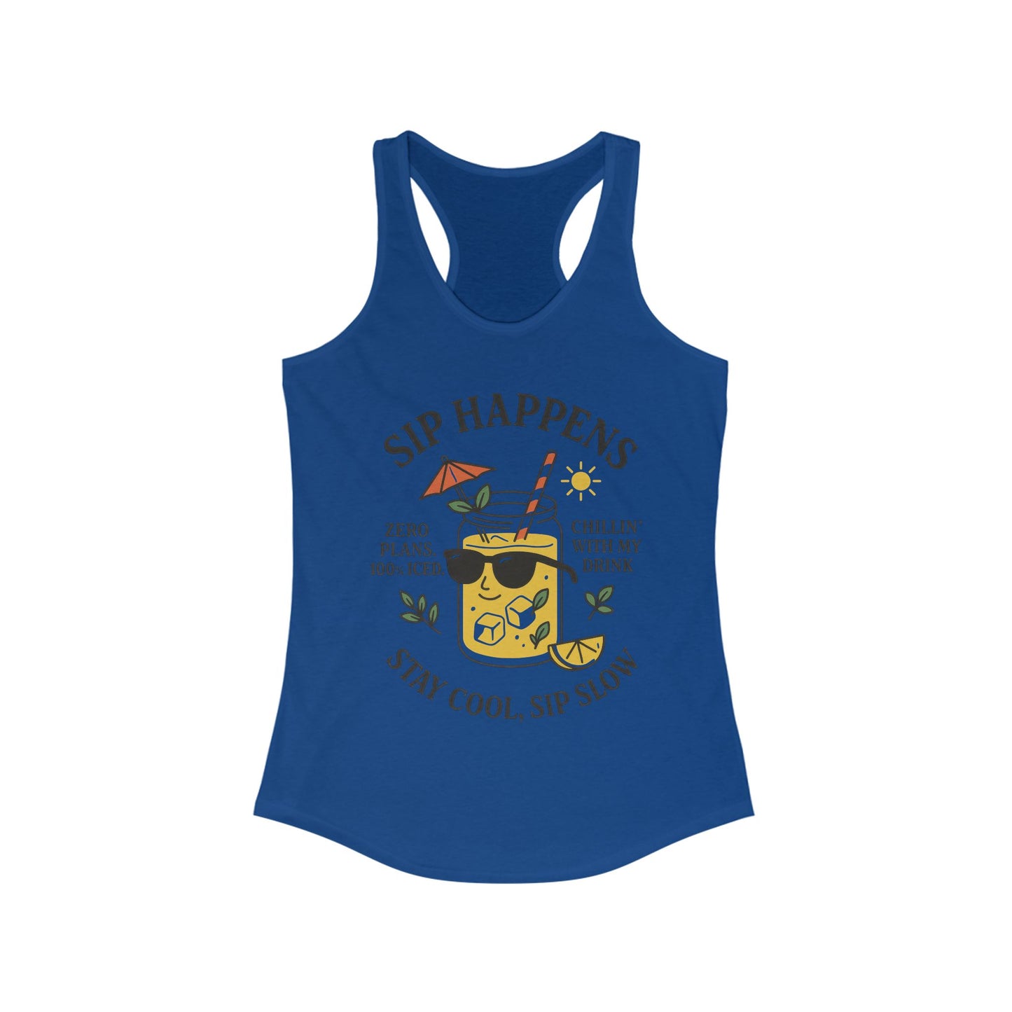 Sip Happens Womens Tank , Funny Summer Drink Graphic Tee, Stay Cool Sip Slow Lemonade Shirt, , Beach Wear, BBQ Parties, Poolside Fun