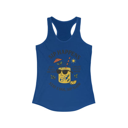 Sip Happens Womens Tank , Funny Summer Drink Graphic Tee, Stay Cool Sip Slow Lemonade Shirt, , Beach Wear, BBQ Parties, Poolside Fun
