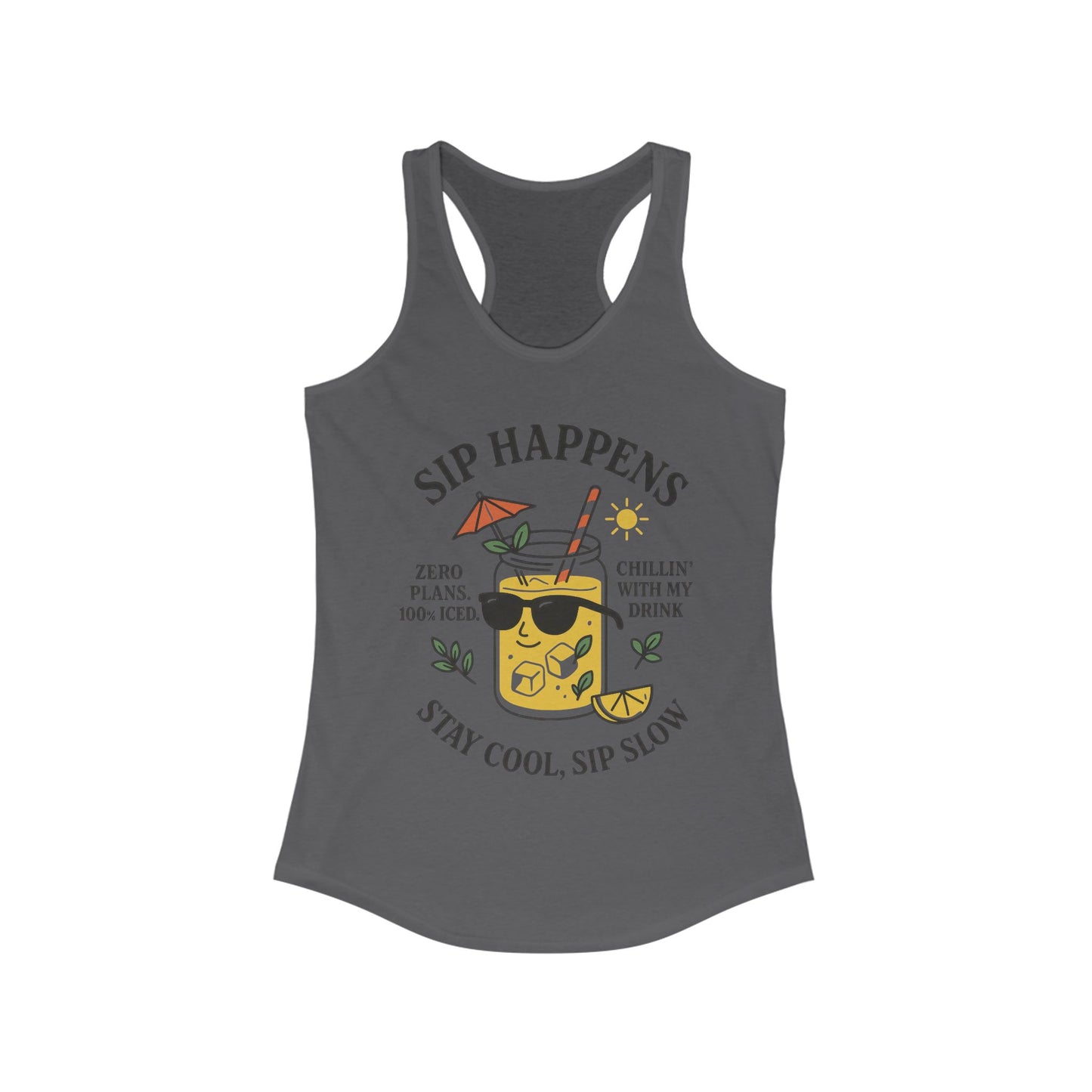 Sip Happens Womens Tank , Funny Summer Drink Graphic Tee, Stay Cool Sip Slow Lemonade Shirt, , Beach Wear, BBQ Parties, Poolside Fun