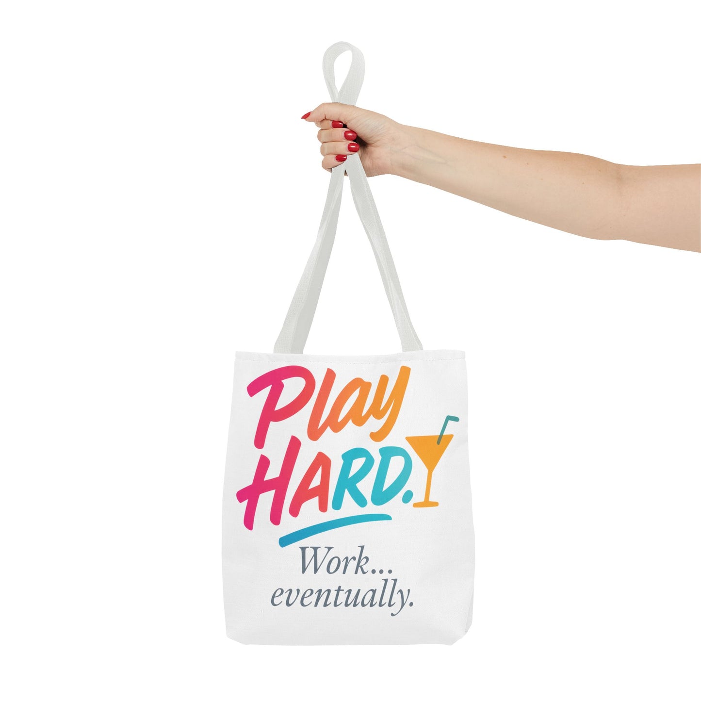 Play Hard Tote Bag - Fun, Stylish, Tote for Work & Play, Summer, Gift, Beach Bag, Everyday Carry, Beach Weekender Bag, large canvas bag