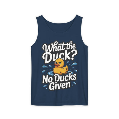 Funny Duck Tank Top for Summer - No Ducks Given Tee - What The Duck Mens T-Shirt - Sarcastic Rubber Duck Graphic, Humor Gift For Him