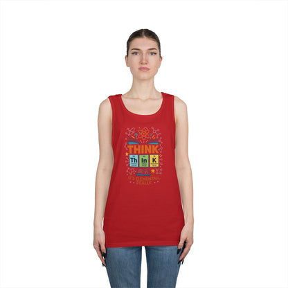 Think Tank Top for Men, Nerdy Chemistry Shirt, Periodic Table Funny Science Tank, Geeky STEM Gift for Him, Science Lovers Gift