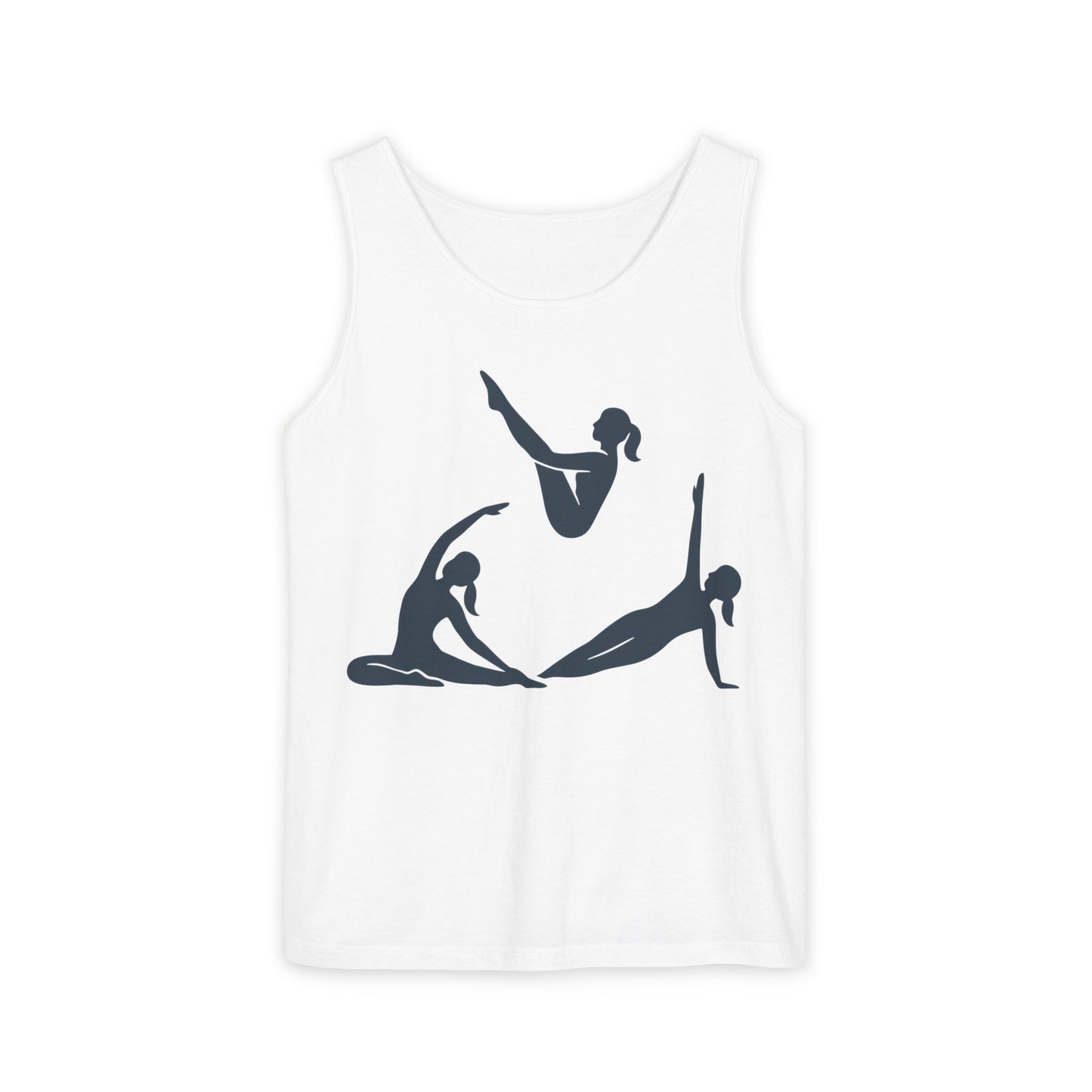 Womens Garment-Dyed Tank Top, Womens Pilates Tank Top, Yoga Fitness Graphic Top, Cute Workout Gym Shirt