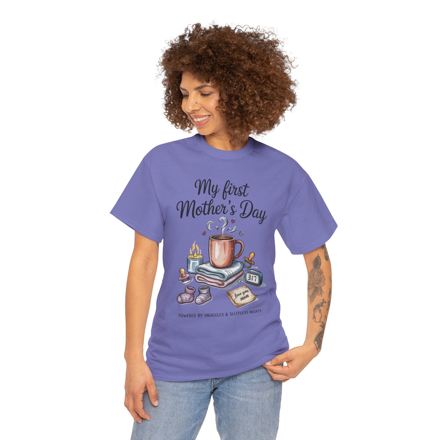 My First Mother's Day Tee, Gift for New Moms, Cute Mother's Day Shirt, Snuggle-Inspired Apparel, Baby Shower Tee