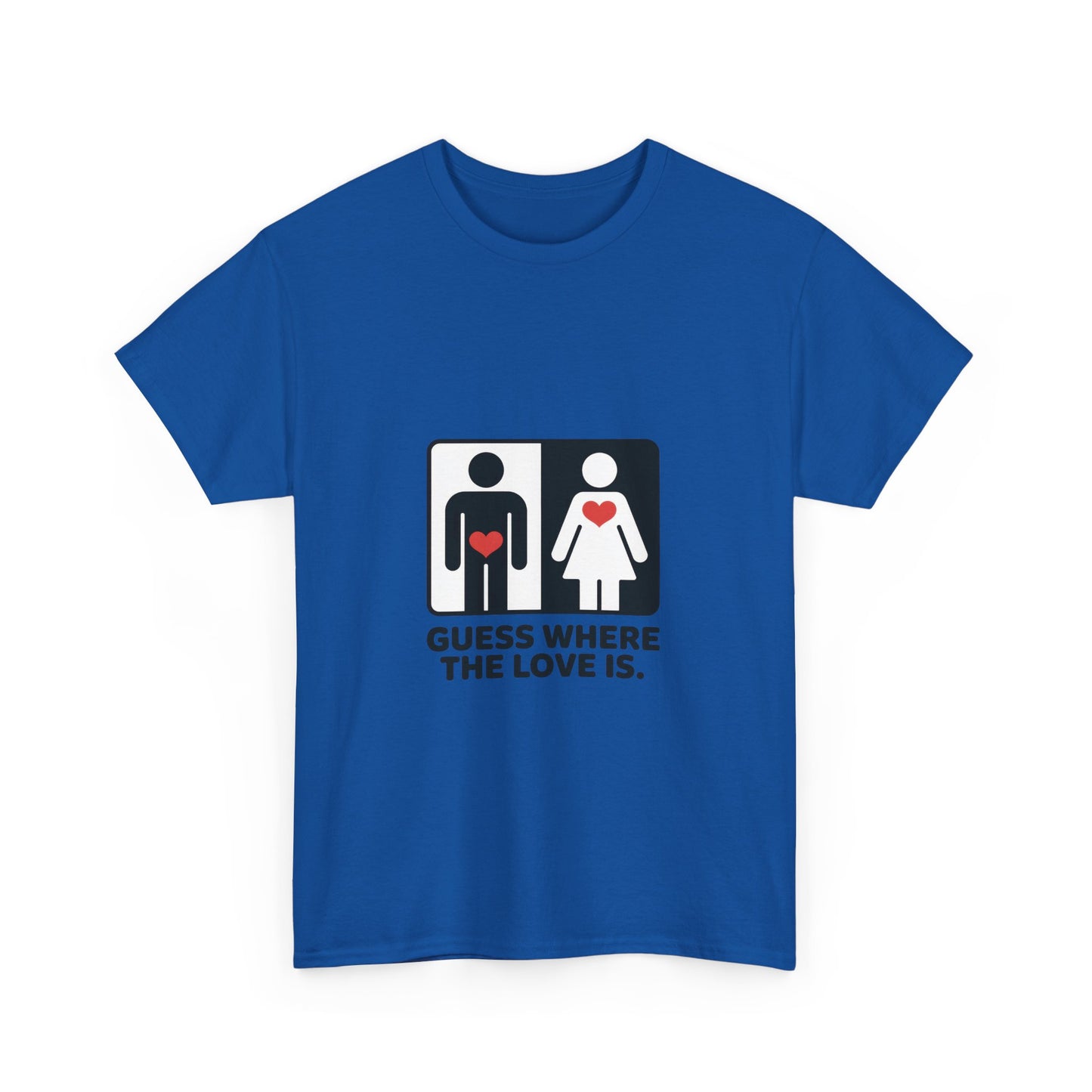 Funny Love Location Women's T-Shirt, Bold Graphic Humorous Relationship Tee, Gift for Couples, Valentine's Day Gift, Love joke tee