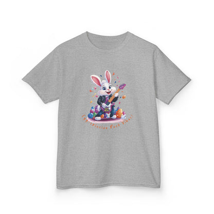 Explosive Rock Vibes Kids Tee - Fun Bunny Graphic T-Shirt for Young Rockstars
