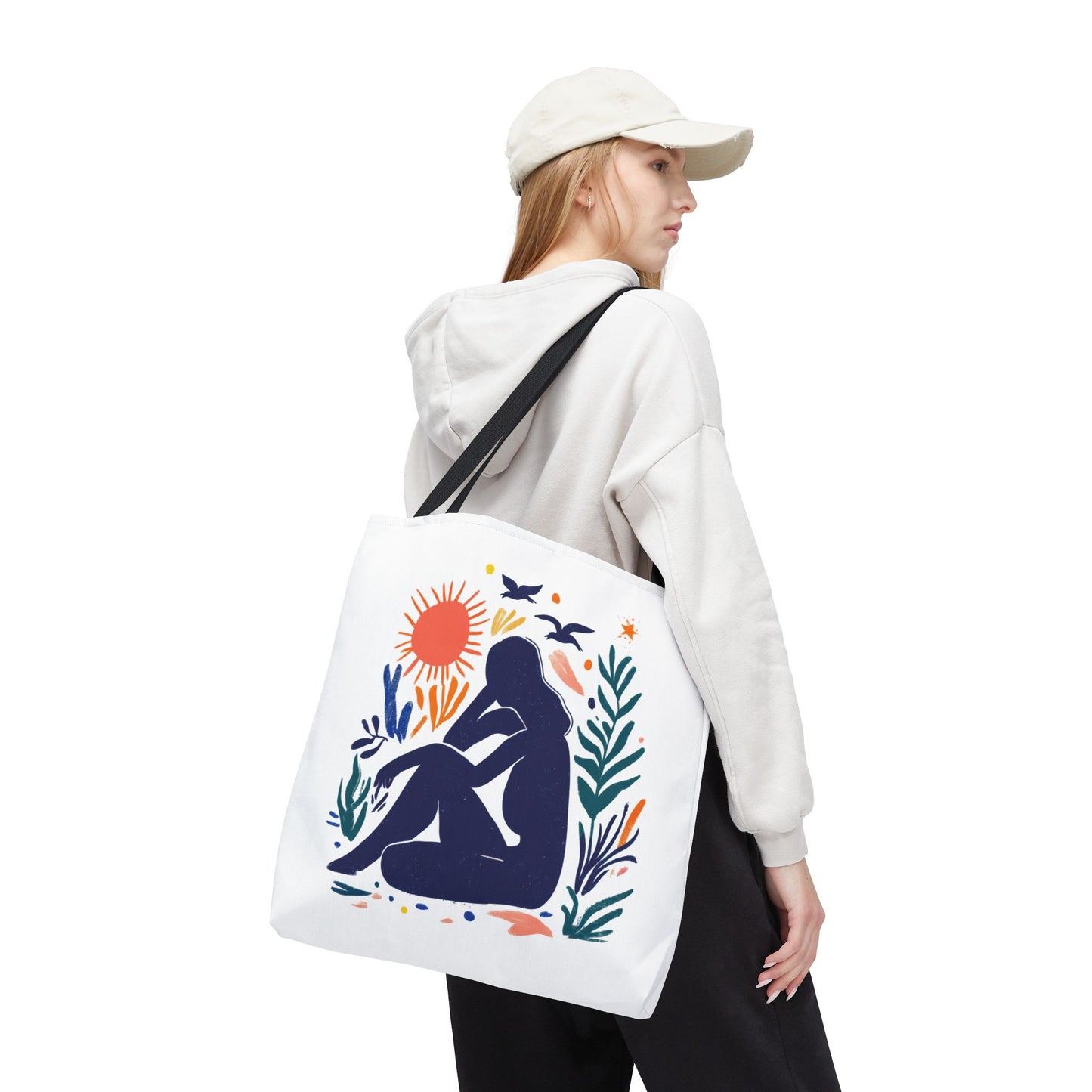 Boho Art Tote Bag, Versatile Eco-Friendly Carryall, Gift for Her, Summer Outing, Beach Bag, Reusable Shopping Tote