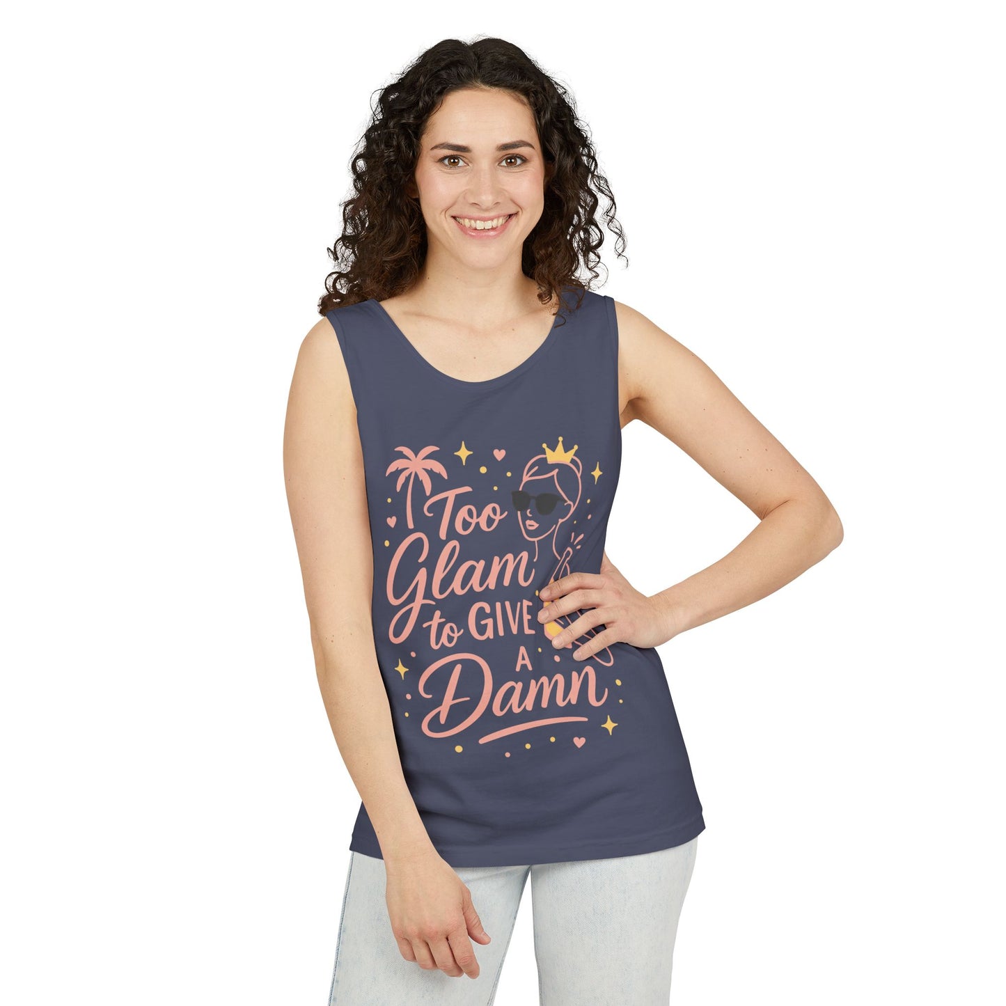 Too Glam to Give a Damn Bridal Party Tank Top, Bachelorette Party Tee, Bridesmaid Wedding Tee, Hen Party Top, Bridal Shower,Bridesmaids Gift
