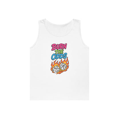 Burn the Odds Tank Top, Casual Summer Wear, Gaming Gift, Dice Design Tee, Gift for Gamers, Funny Tank, Perfect for Parties