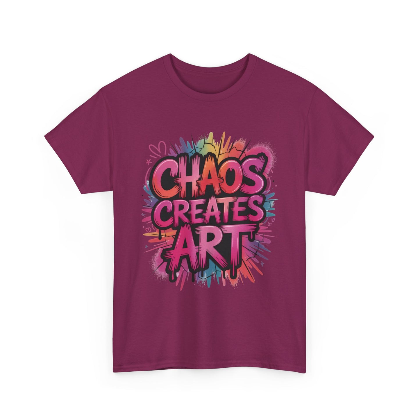 Chaos Creates Art Colorful Graffiti Womens Graphic Tee, Graffiti Shirt, Streetwear Tee