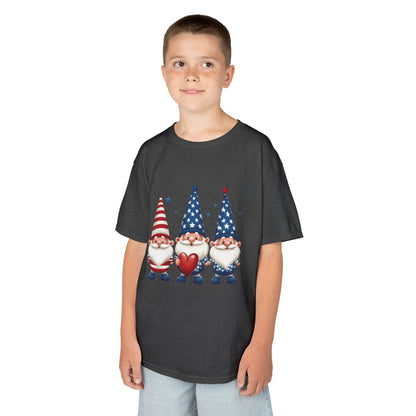 Patriotic Gnome Kids Tee, Cute 4th of July Shirt, Adorable Summer Outfit, Kids Casual Wear, Independence Day Gift
