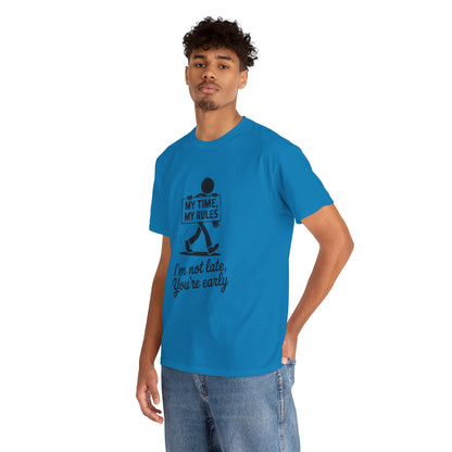 My Time My Rules Men's T-Shirt, Funny T-Shirt, Casual Wear, confident Men's shirt, self love t shirt, Time Management Humor, sassy quote tee