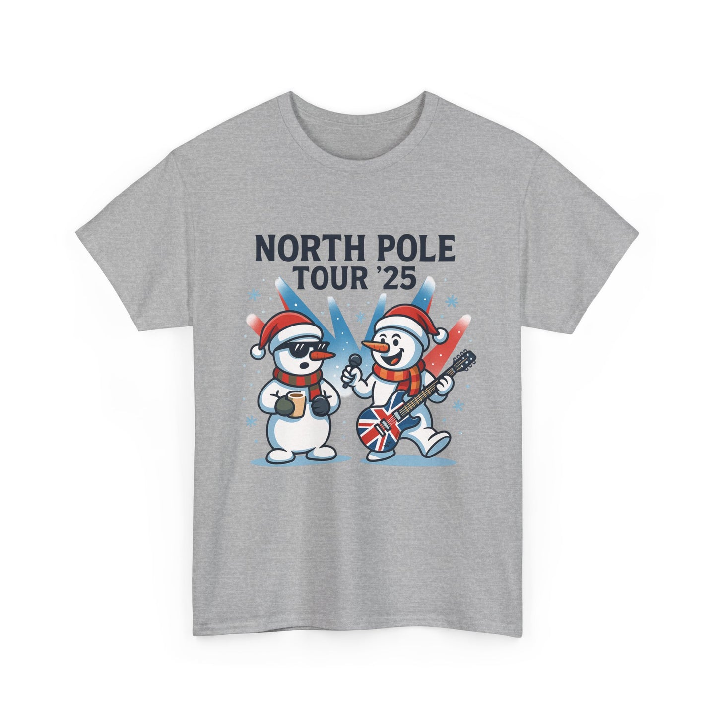 North Pole Tour 25 Men's Christmas T-Shirt, Funny Rock Music Holiday Tee