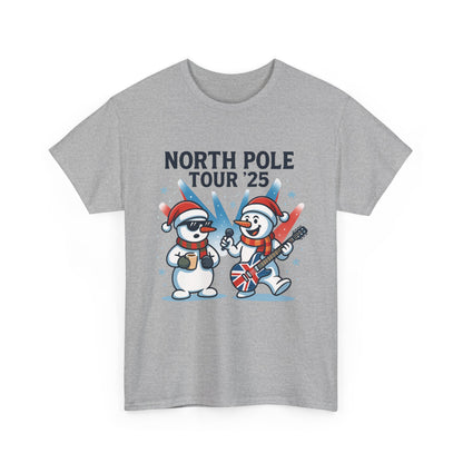 North Pole Tour 25 Men's Christmas T-Shirt, Funny Rock Music Holiday Tee