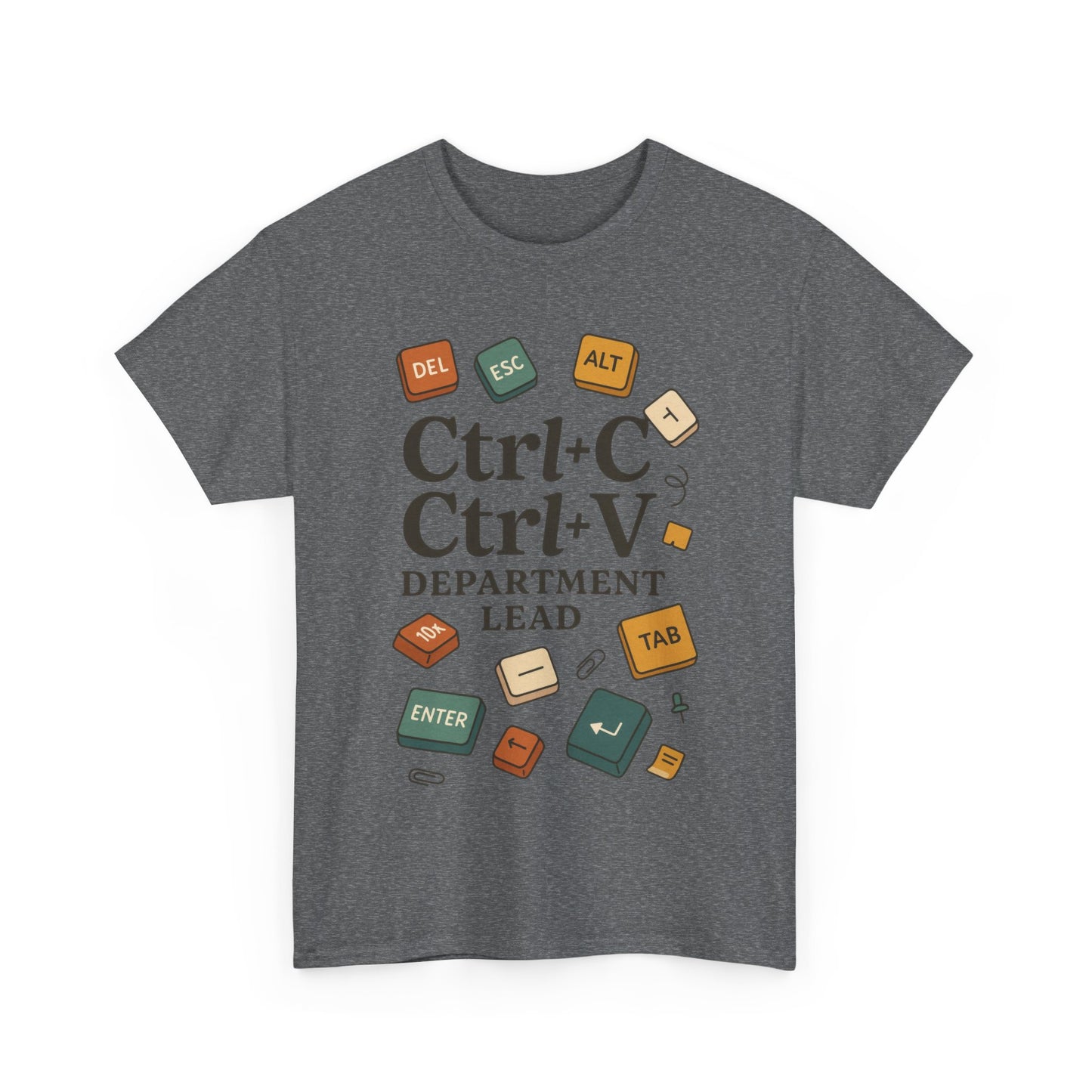 Funny Office T-Shirt - Ctrl+C Ctrl+V Department Lead Tee, Gift for Tech Lover, Creative Workwear, Programmer Apparel, Geeky Humor Shirt
