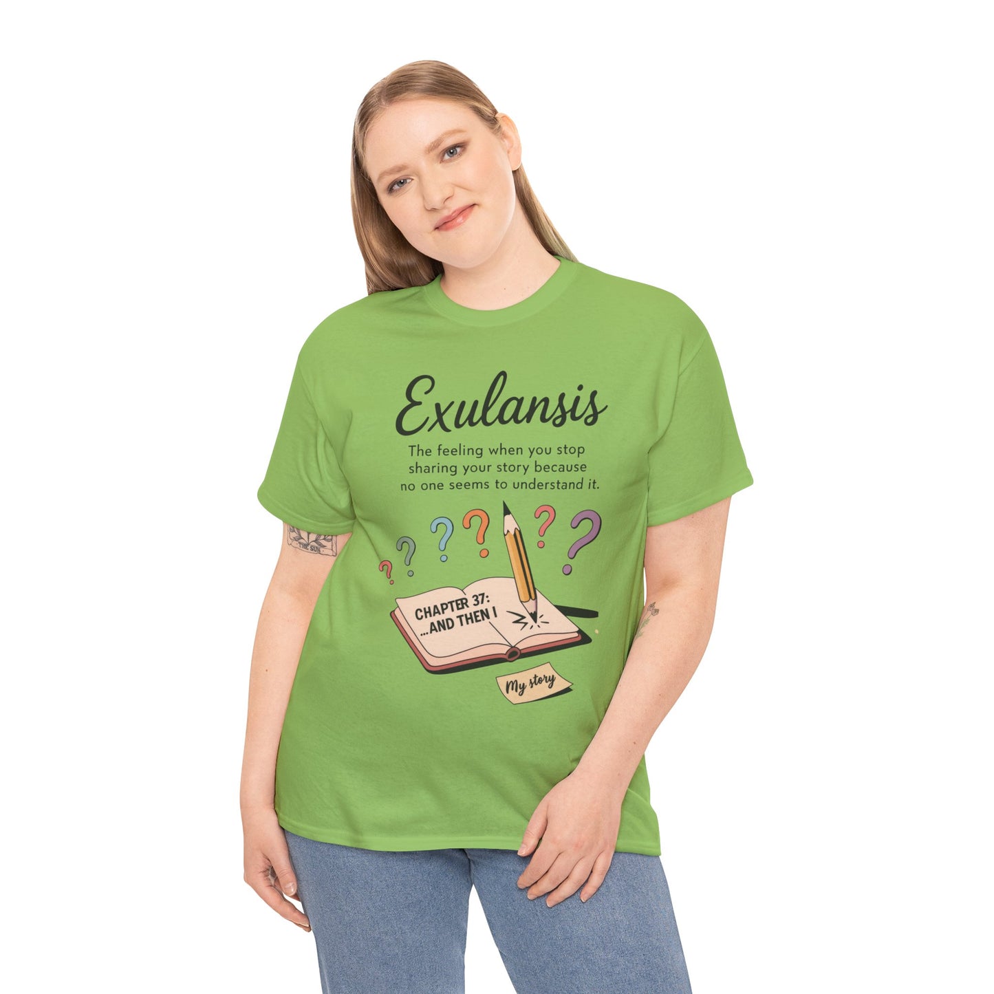 Exulansis Shirt, Emotional Aesthetic Word Tee, Deep Meaning Typography Graphic Tee, Women's Heavy Cotton Tee, deep meaning t shirt