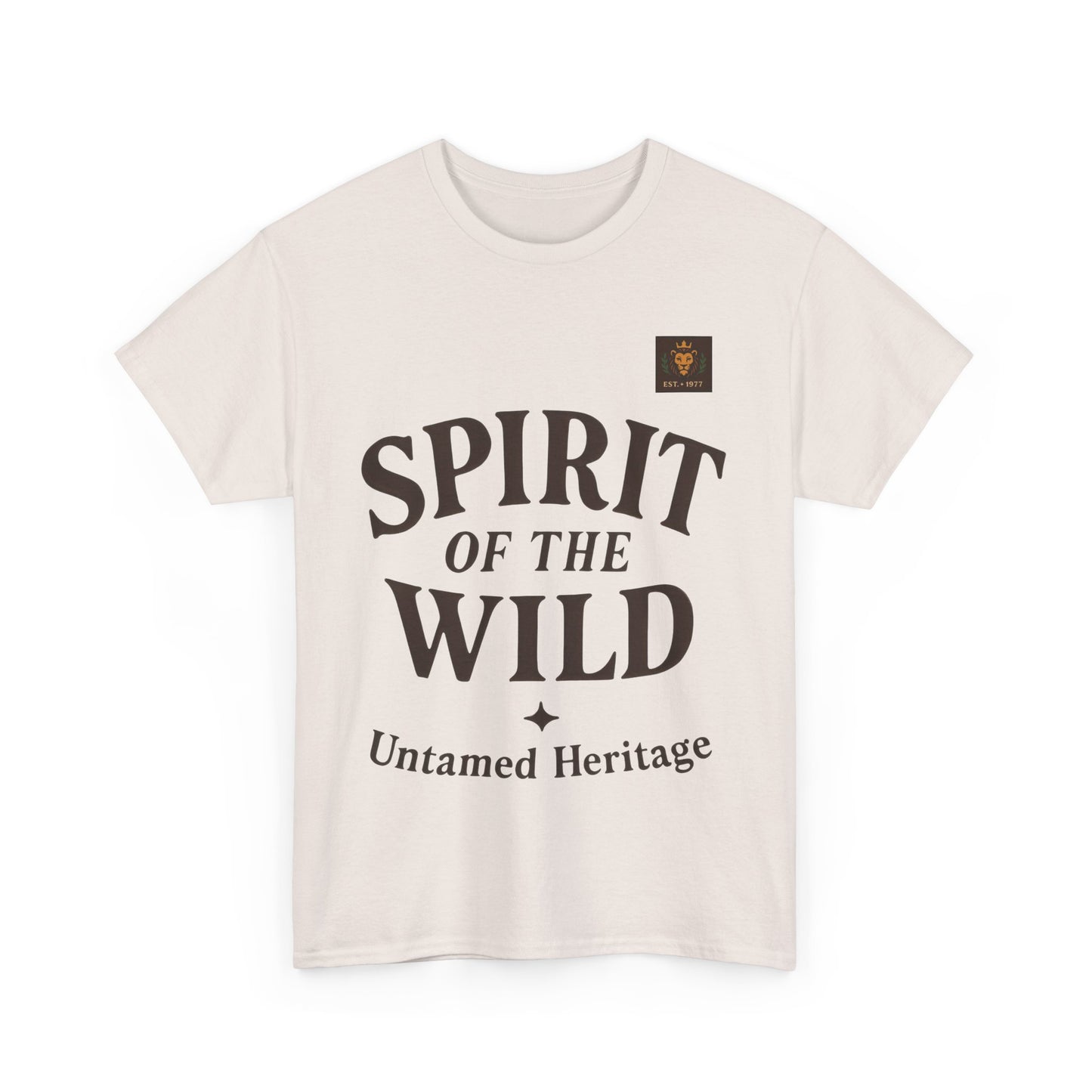 Spirit of the Wild Mens Heavy Cotton Tee, Nature Lover Gift, Outdoor Adventure Shirt, Unisex Tee, Casual Wear, Unique Graphic Apparel