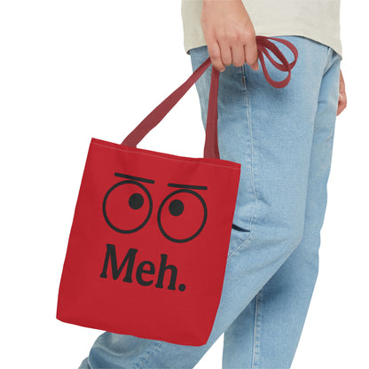 Meh. Tote Bag - Perfect Gift for Sarcastic Friends, Trendy Everyday Use, Unique Statement Accessory, Ideal for School, Work, Shopping