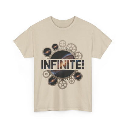 Steampunk Space Gears T-Shirt, Unisex Infinite Universe Graphic Tee, Cosmic Mechanical Design Tee for Sci-Fi & Engineering Lovers