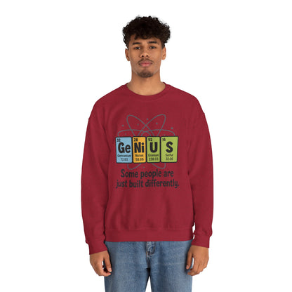 Funny Mens Genius Sweatshirt, Periodic Table Nerd Pullover, Smart Science Gift for Him, Genius Sweatshirt,  Science Lovers Gift