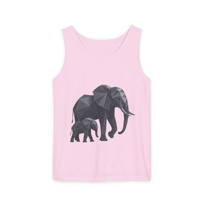 Elephant Family Unisex Tank Top, Animal Lover Gift, Casual Wear, Summer Essentials, Eco-Friendly Apparel, Wildlife Shirt