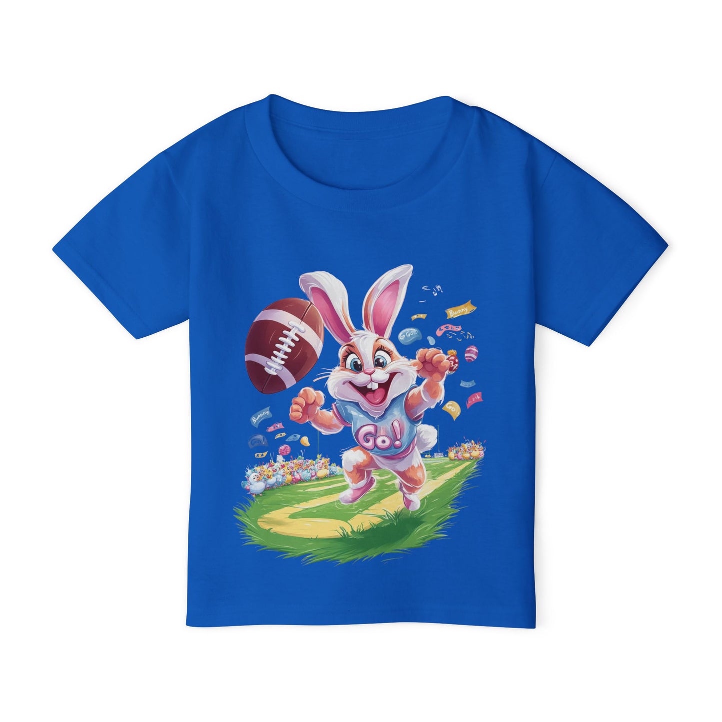 Touchdown Bunny Toddler T-Shirt - Fun Easter Football Shirt for Kids, Playful Bunny Sports Tee, Spring Game Day Outfit, Kids Easter Gift