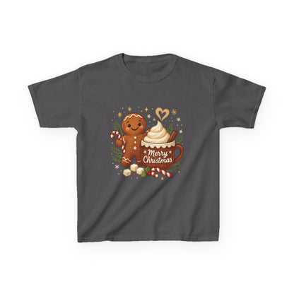 Gingerbread - Hot Cocoa Christmas Shirt for Kids, Cute Holiday Girls Tee, Kids Heavy Cotton™ Tee