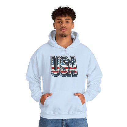 USA Flag Unisex Hoodie, Patriotic Sweatshirt, Independence Day Gift, American Pride Apparel, Casual Layering