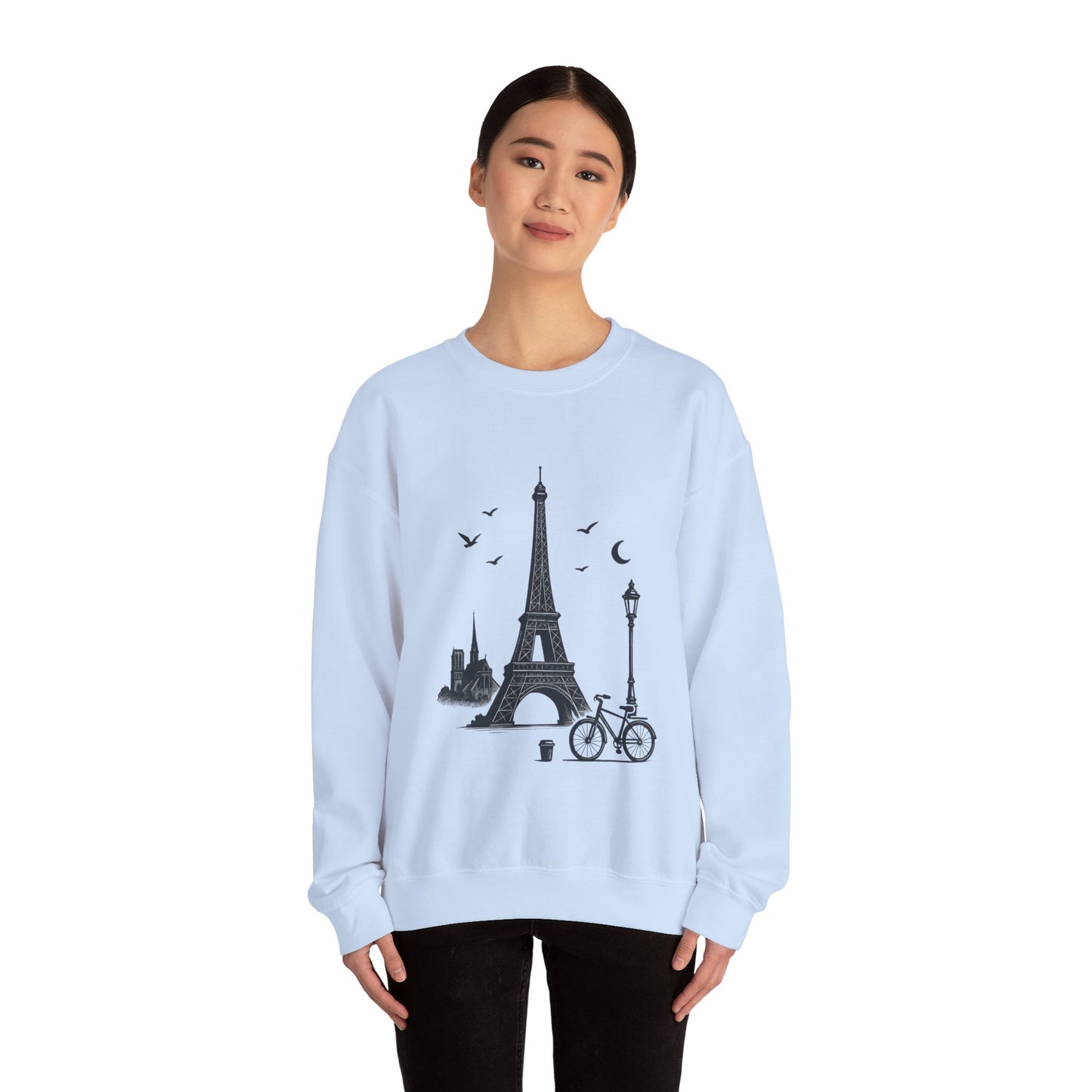 Vintage Parisian Crewneck Sweatshirt, Eiffel Tower Sweater, Cozy Travel Gift, Unisex Fashion, Casual Paris Sweatshirt