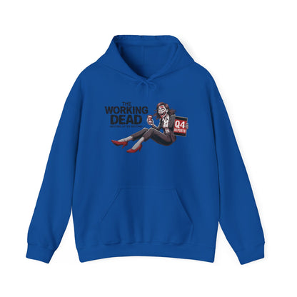 The Working Dead Women's Zombie Hoodie, Funny Office Meeting Sweatshirt, Halloween Zombie Top, Halloween Work Top