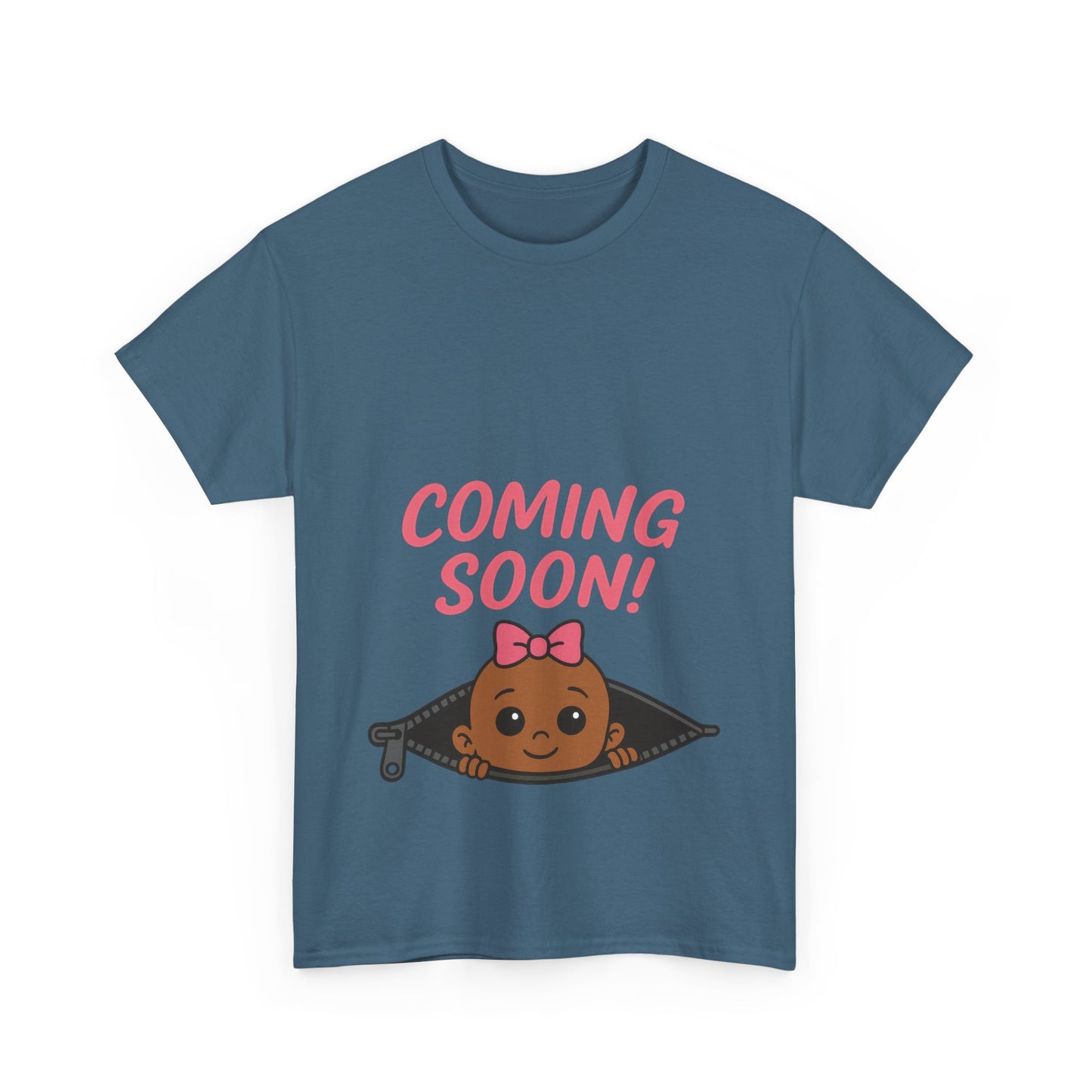 Coming Soon Maternity Tee, Cute Baby Girl Pregnancy Announcement Tee, Funny Expecting Mom Gift, Gender Reveal Tee, Baby Shower Top