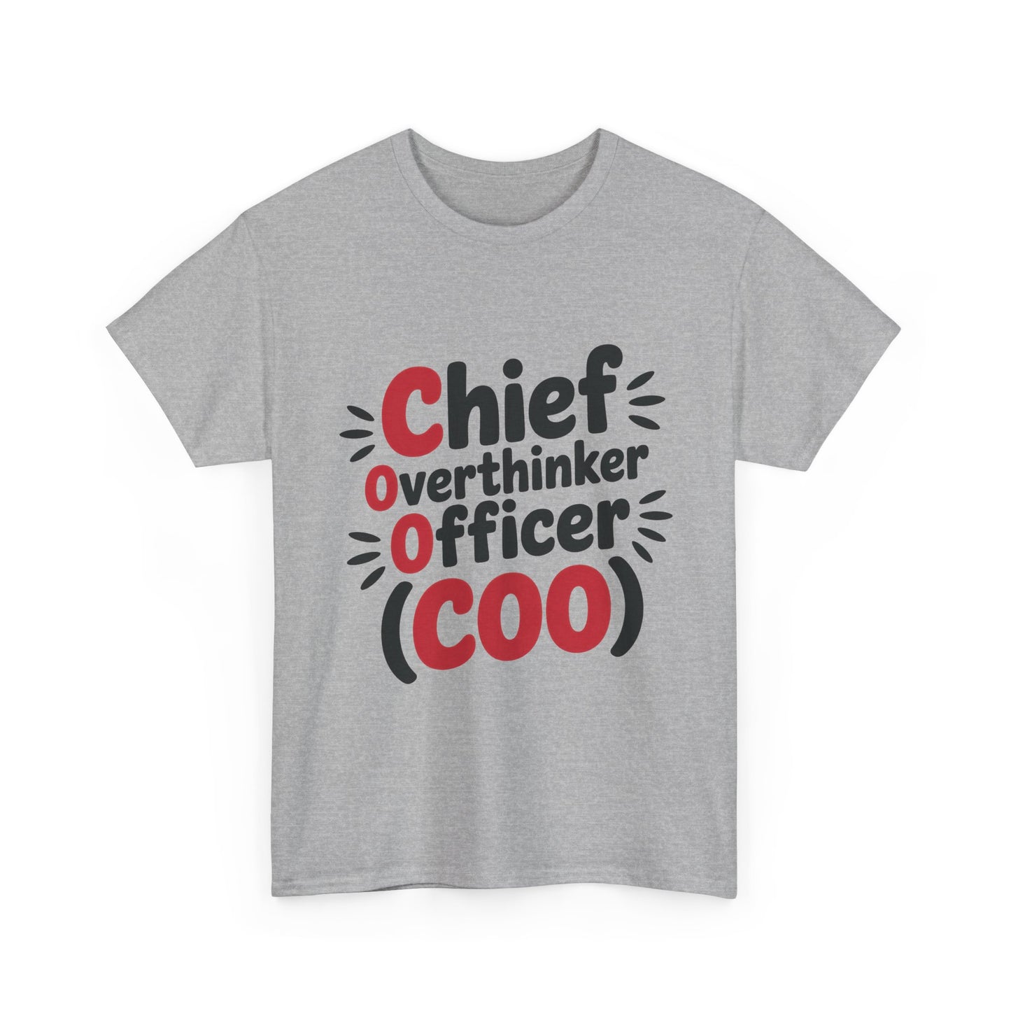 Women's COO T-Shirt, Chief Overthinker Officer Funny Graphic Tee, Sarcastic Work Shirt