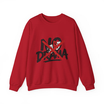 No Drama Crewneck Womens Sweatshirt, Cozy Sweatshirt, Relaxed Fit Pullover, Casual Gift for Friends, Everyday Comfort Apparel