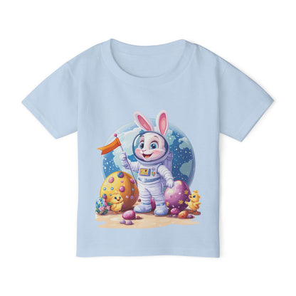 Kids Easter Astronaut Bunny T-Shirt, Space Bunny with Eggs, Galaxy Adventure Tee, Cute Bunny Gift for Boys and Girls, Easter Gift Toddler