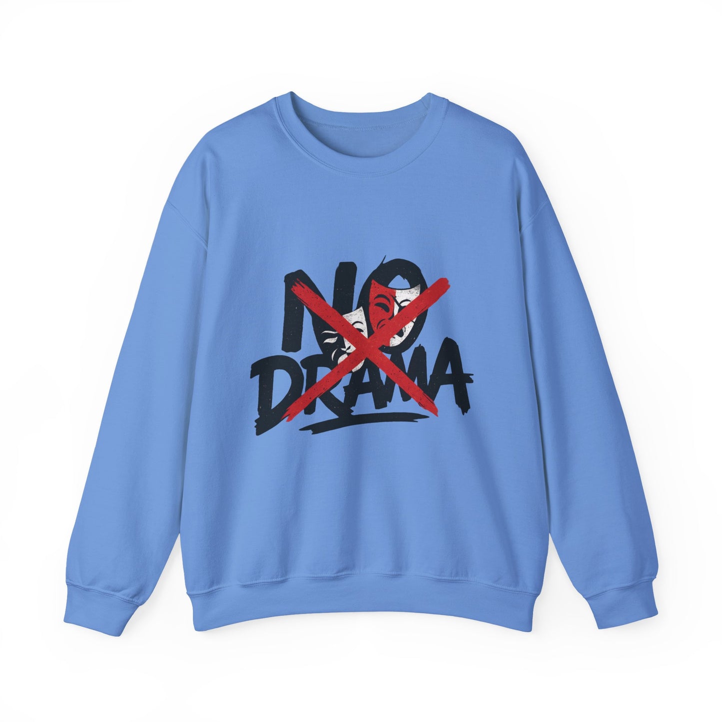 No Drama Crewneck Womens Sweatshirt, Cozy Sweatshirt, Relaxed Fit Pullover, Casual Gift for Friends, Everyday Comfort Apparel