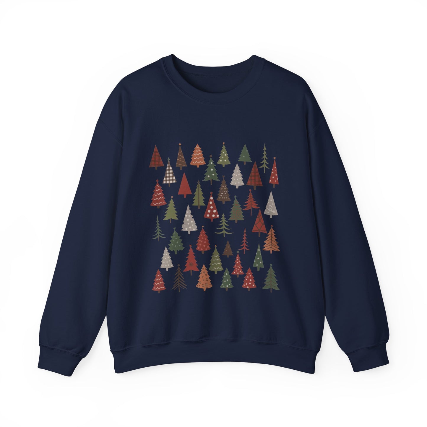 Minimal Christmas Tree Sweatshirt, Rustic Holiday Pullover