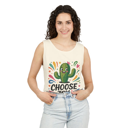 Joyful Cactus Womens Tank Top, Choose Joy Always, Summer Tank, Casual Wear, Gift for Friends, Trendy Top, Vacation Outfit