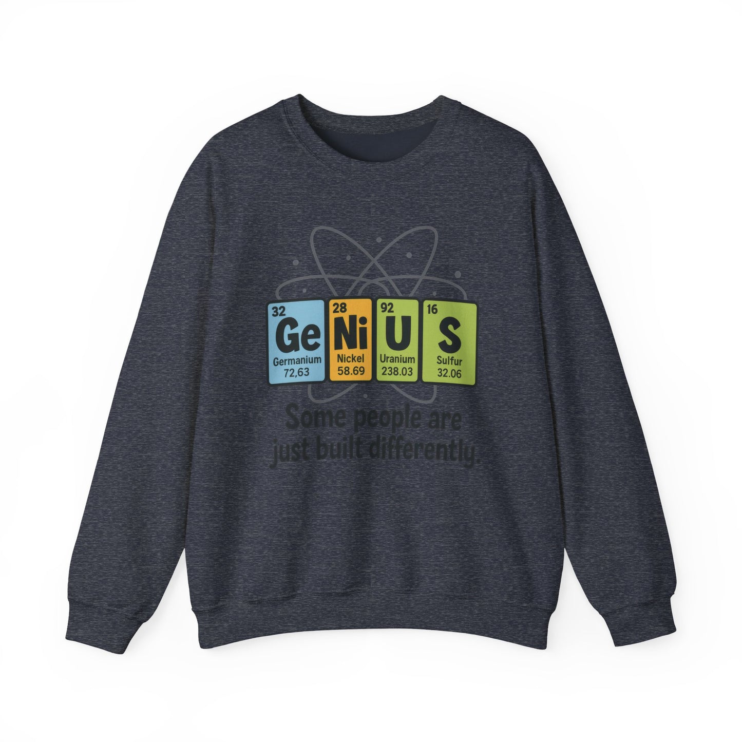 Funny Mens Genius Sweatshirt, Periodic Table Nerd Pullover, Smart Science Gift for Him, Genius Sweatshirt,  Science Lovers Gift