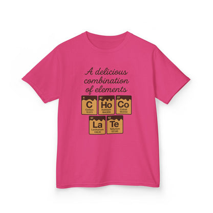 Funny Chocolate Science Young Girl T-Shirt, Choco-LaTe Element Shirt, Sweet Science Gift, Children's Gift, Birthday Party