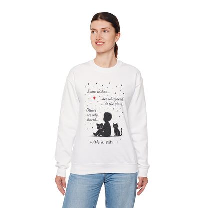 Cozy Cat-Inspired Crewneck Sweatshirt - Literary Lover Gift, Womens Layer, Cat Enthusiast Apparel, Thoughtful Gift for Cozy Nights